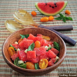 Watermelon Salad with Feta and Basil