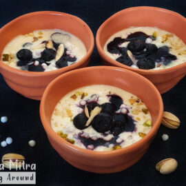Blueberry Phirni with Sabudana